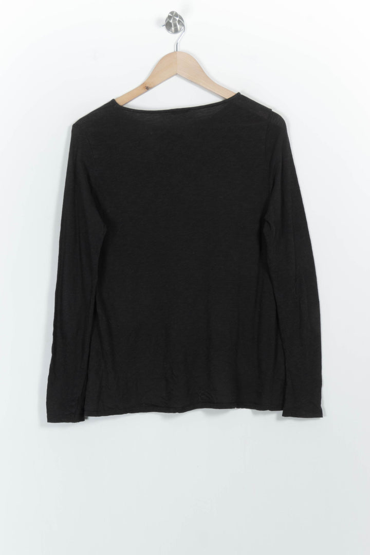 Tee-shirt manches longues Noir - Taille S/36 de la marque American Vintage | PARAD31113 - Vendu par Paradigme - Image 4