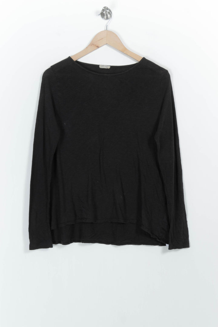 Tee-shirt manches longues Noir - Taille S/36 de la marque American Vintage | PARAD31113 - Vendu par Paradigme - Image 2