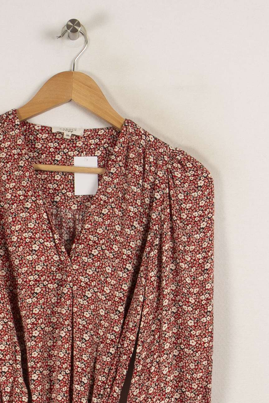 Robe rouge à motifs - Taille S/36 de la marque Caroll | PARAD31147 - Vendu par Paradigme - Image 1