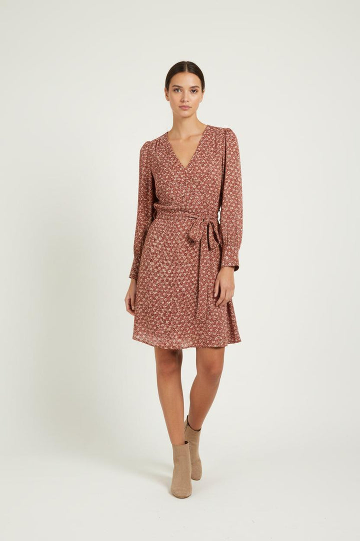 Robe rouge à motifs - Taille S/36