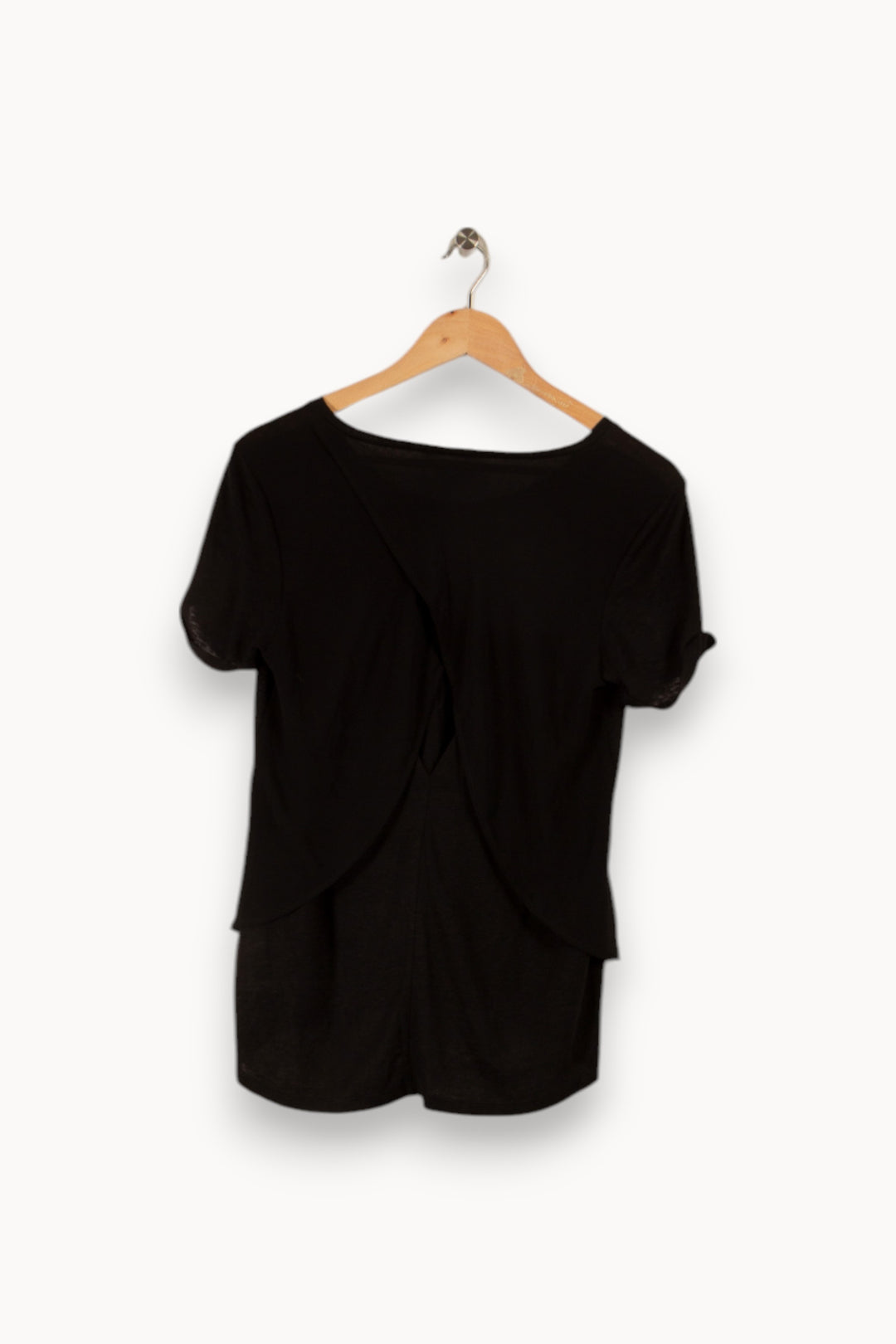 T-shirt Noir - Taille M/38 de la marque Sandro | PARAD31196 - Vendu par Paradigme - Image 3