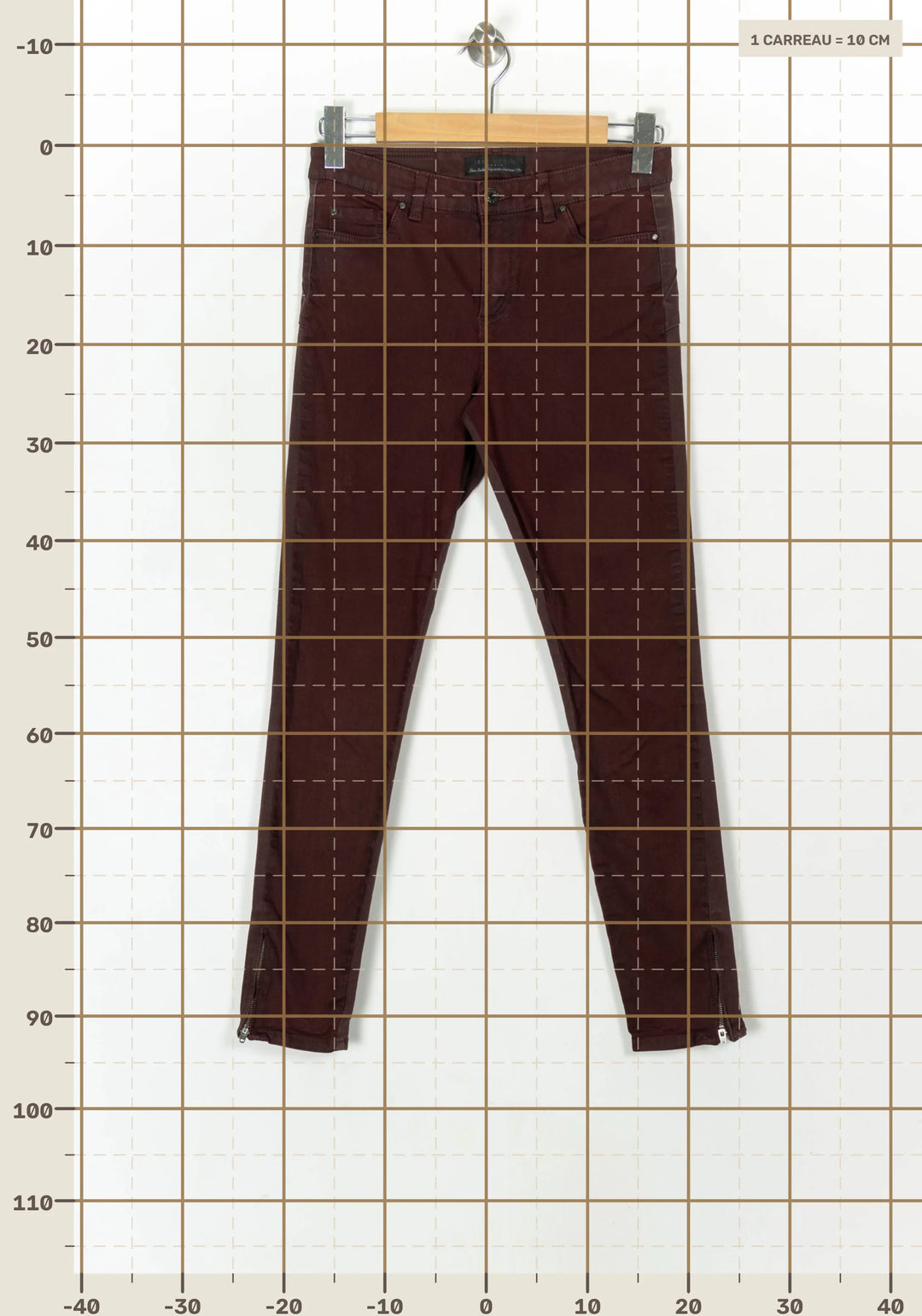 Jean Bordeaux - Taille M/38 de la marque IKKS | PARAD31205 - Vendu par Paradigme - Image 4