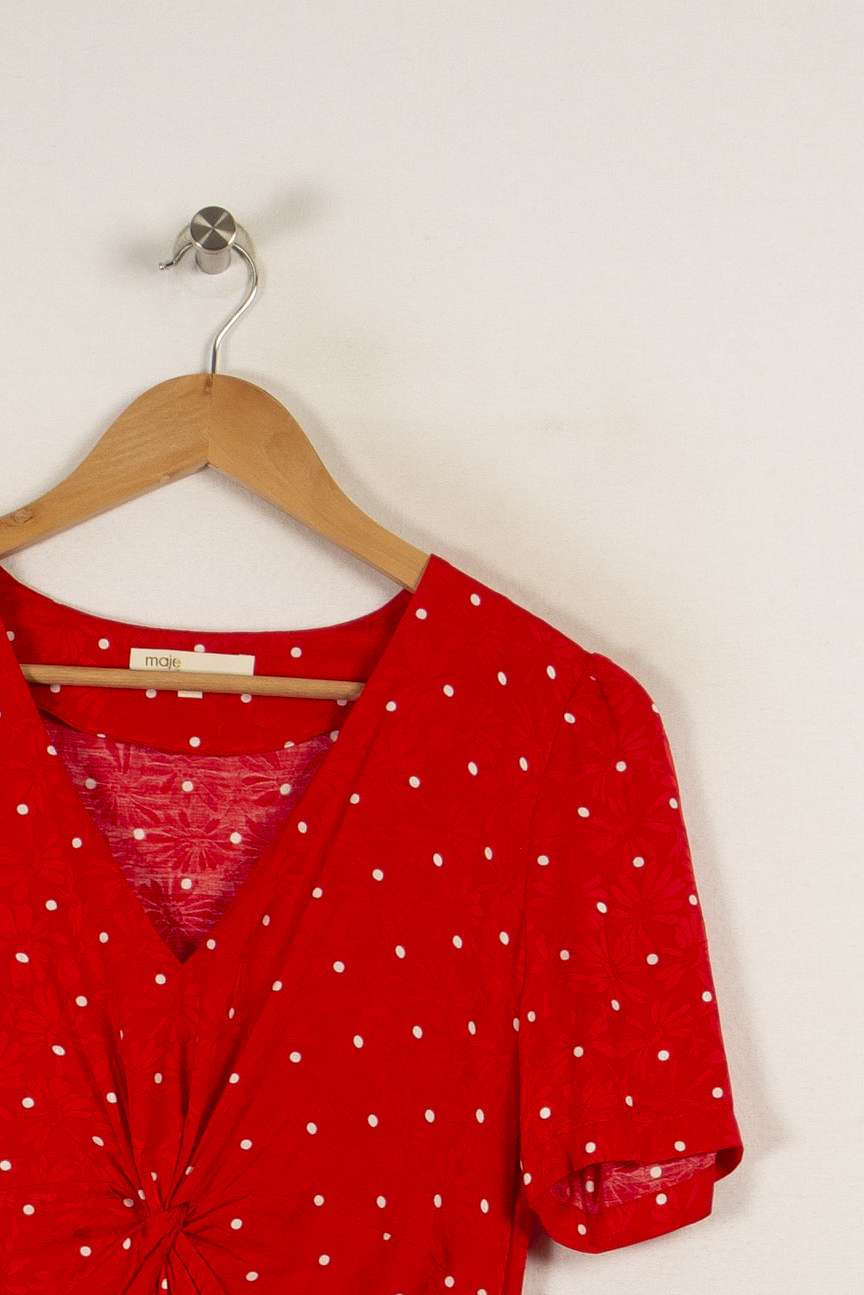 Robe rouge à pois - Taille S/36 de la marque Maje | PARAD31225 - Vendu par Paradigme - Image 1