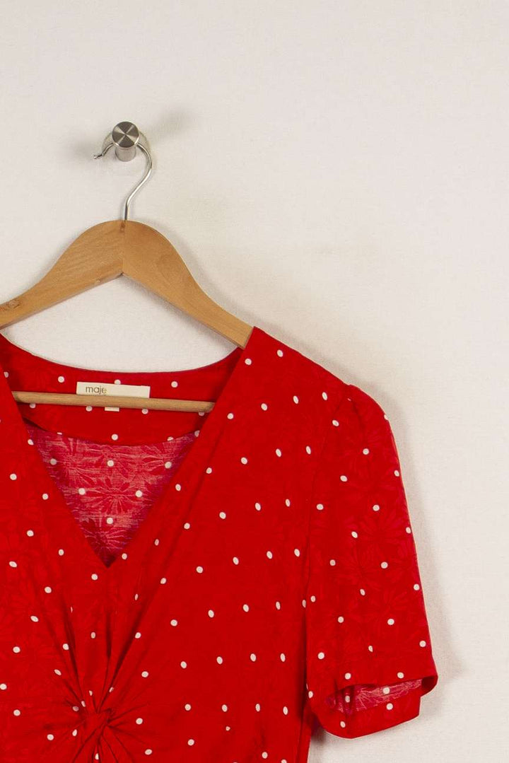Robe rouge à pois - Taille S/36 de la marque Maje | PARAD31225 - Vendu par Paradigme - Image 1