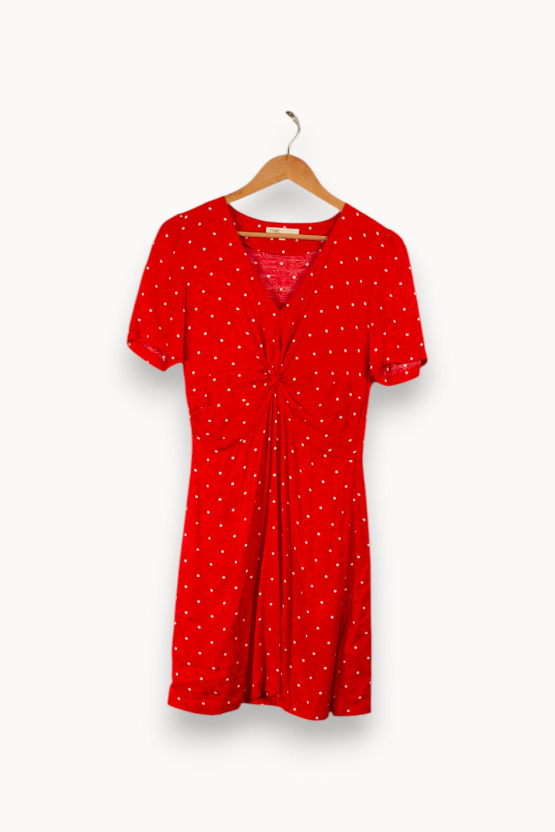 Robe rouge à pois - Taille S/36 de la marque Maje | PARAD31225 - Vendu par Paradigme - Image 3
