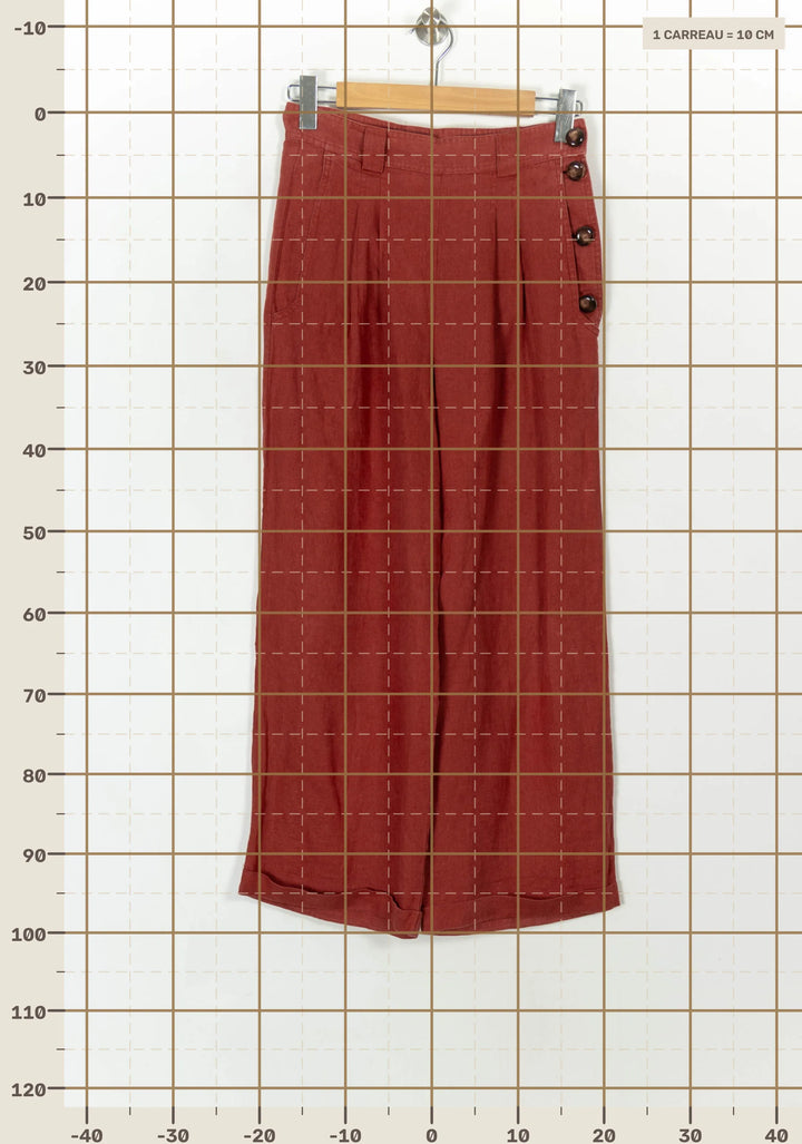 Pantalon Large Rouge - Taille S/36 de la marque Des petits hauts | PARAD31281 - Vendu par Paradigme - Image 4