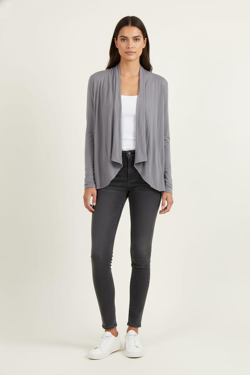 Cardigan Gris - Taille M/38 de la marque American Vintage | PARAD31303 - Vendu par Paradigme - Image 1