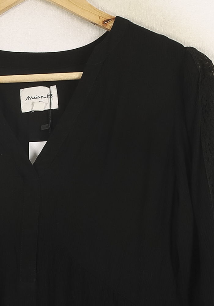 Robe Noire - Taille S/36 de la marque Maison 123 | PARAD31316 - Vendu par Paradigme - Image 3