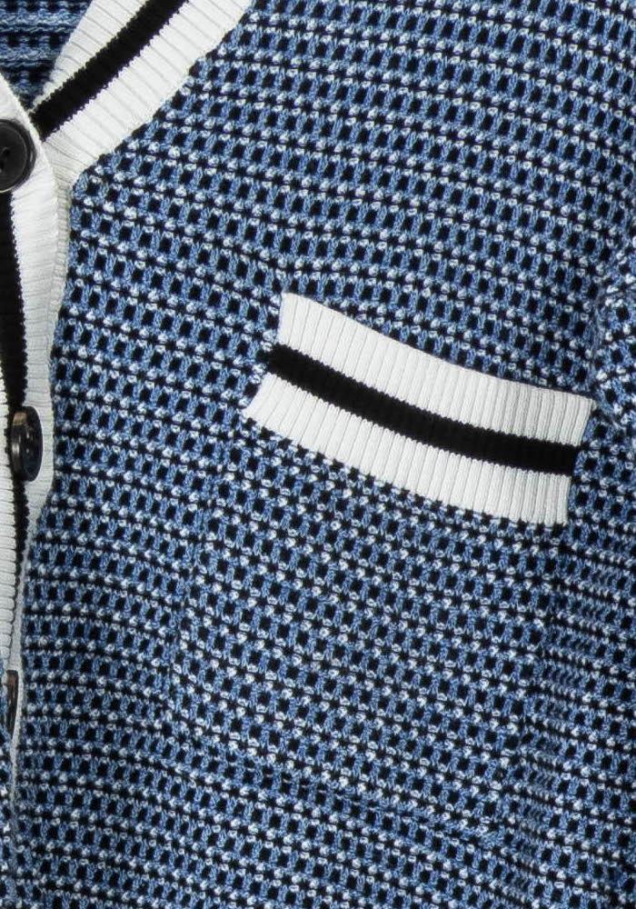 Cardigan Bleu et Blanc - Taille S/36 de la marque Suncoo | PARAD31326 - Vendu par Paradigme - Image 3