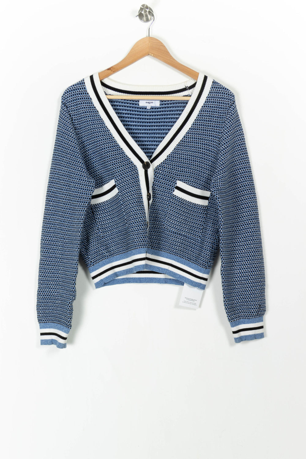 Cardigan Bleu et Blanc - Taille S/36 de la marque Suncoo | PARAD31326 - Vendu par Paradigme - Image 2