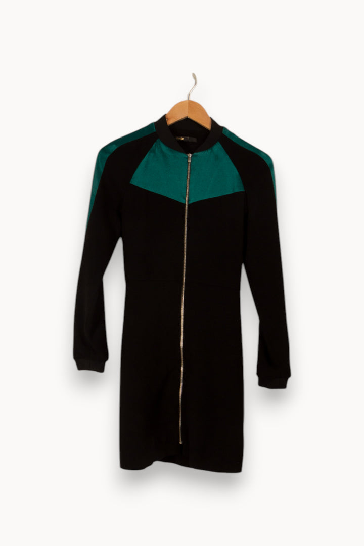 Robe noire avec détails verts - Taille S/36 de la marque Maje | PARAD31331 - Vendu par Paradigme - Image 1