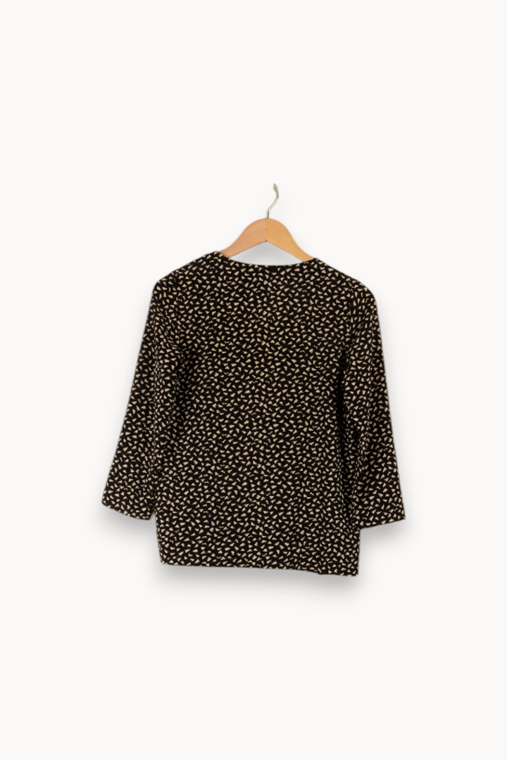 Blouse noire à motifs - Taille S/36 de la marque One Step | PARAD31344 - Vendu par Paradigme - Image 2