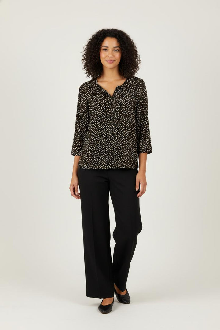 Blouse noire à motifs - Taille S/36