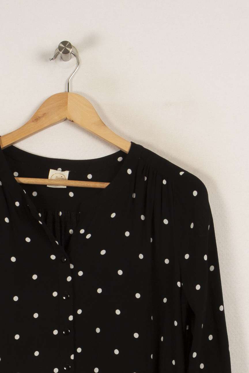 Blouse noire à pois - Taille XS/34 de la marque Des petits hauts | PARAD31369 - Vendu par Paradigme - Image 1