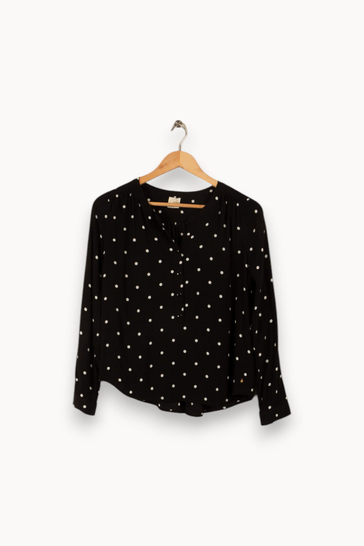 Blouse noire à pois - Taille XS/34 de la marque Des petits hauts | PARAD31369 - Vendu par Paradigme - Image 3