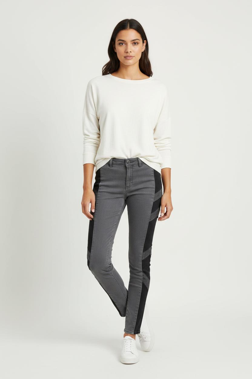 Jean Gris et Noir - Taille S/36 de la marque IKKS | PARAD31372 - Vendu par Paradigme - Image 1
