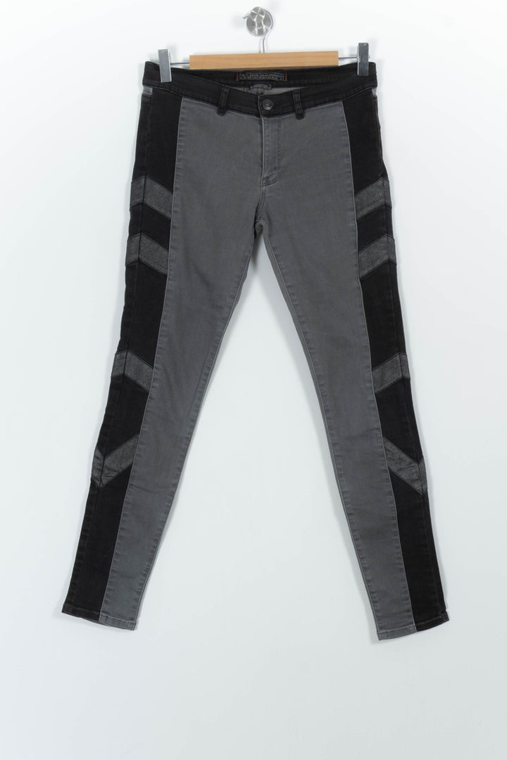 Jean Gris et Noir - Taille S/36 de la marque IKKS | PARAD31372 - Vendu par Paradigme - Image 2