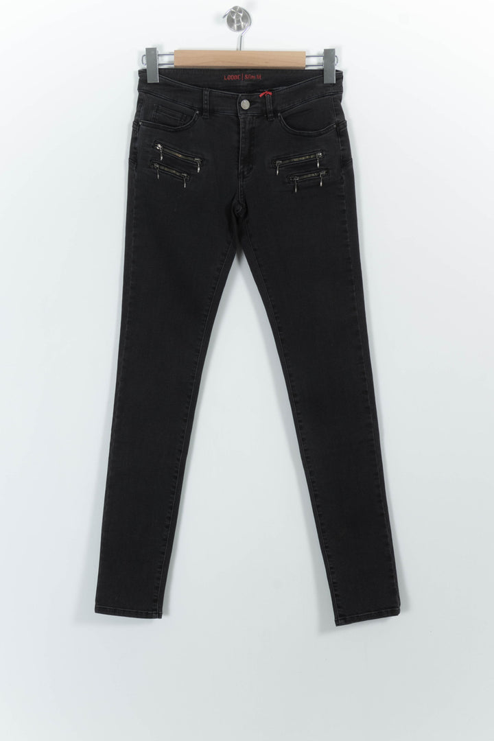 Jean Slim Noir - Taille S/36 de la marque I.Code | PARAD31374 - Vendu par Paradigme - Image 2