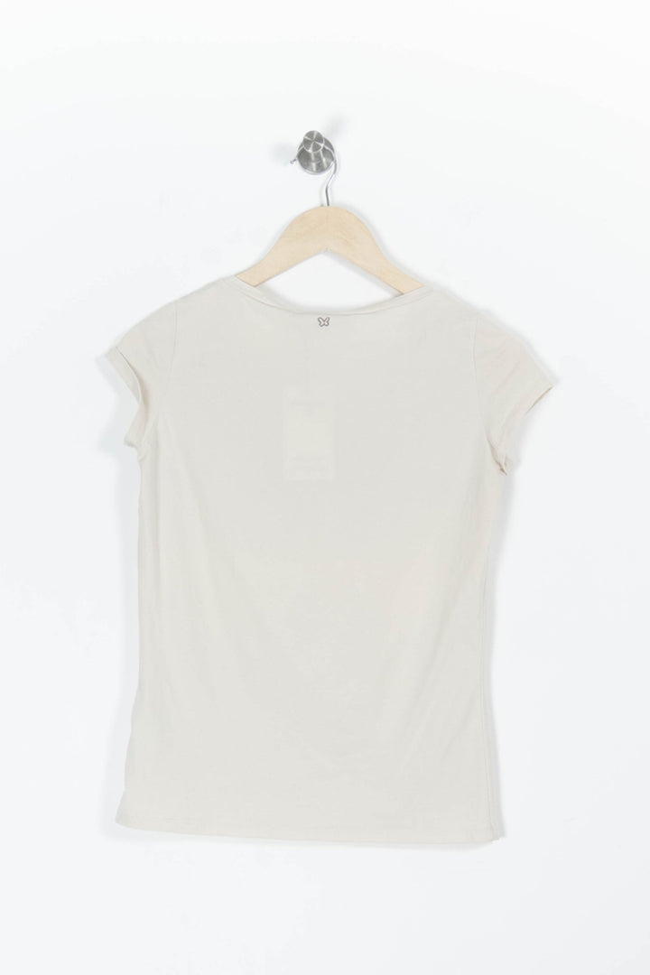 Tee-shirt Manche Courte Beige et Noir - Taille S/36 de la marque Weekend Max Mara | PARAD31378 - Vendu par Paradigme - Image 4