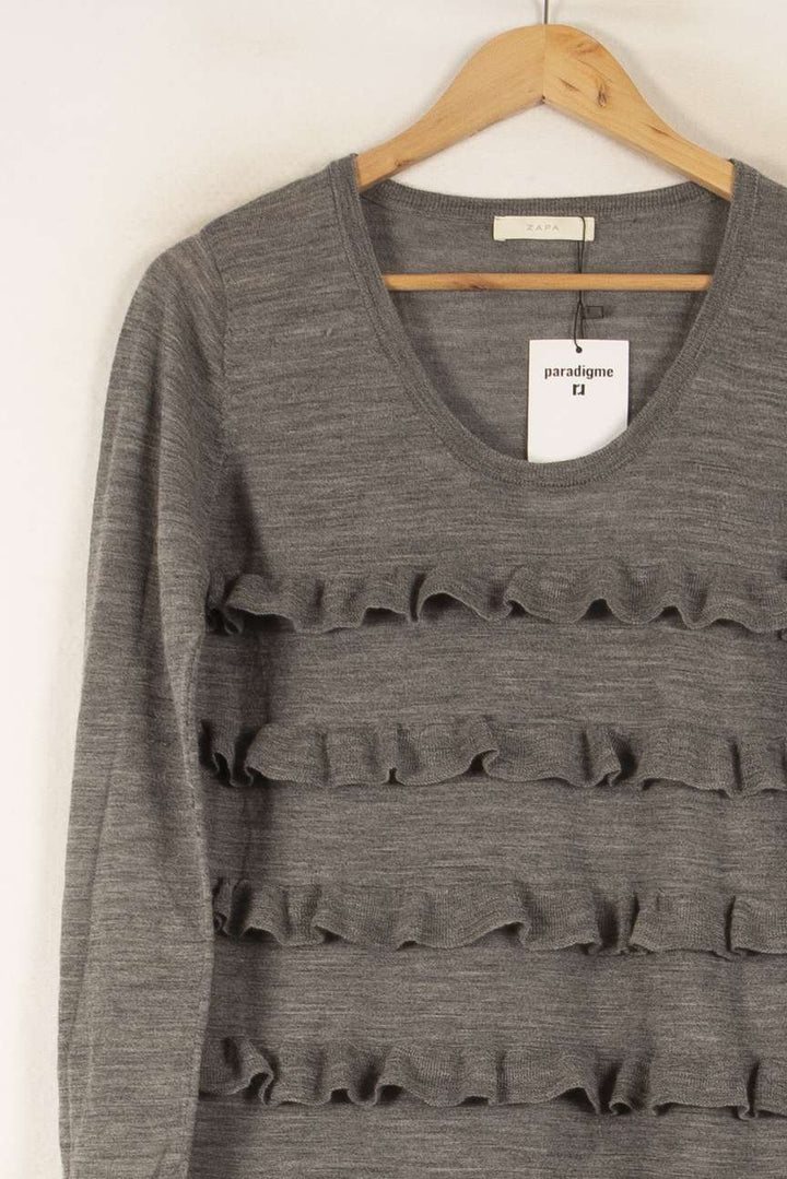 Robe Pull Grise - Taille S/36 de la marque ZAPA | PARAD31400 - Vendu par Paradigme - Image 3