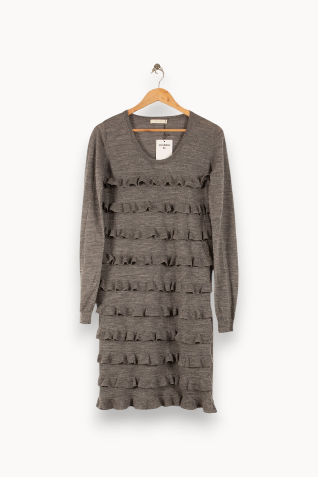Robe Pull Grise - Taille S/36 de la marque ZAPA | PARAD31400 - Vendu par Paradigme - Image 2