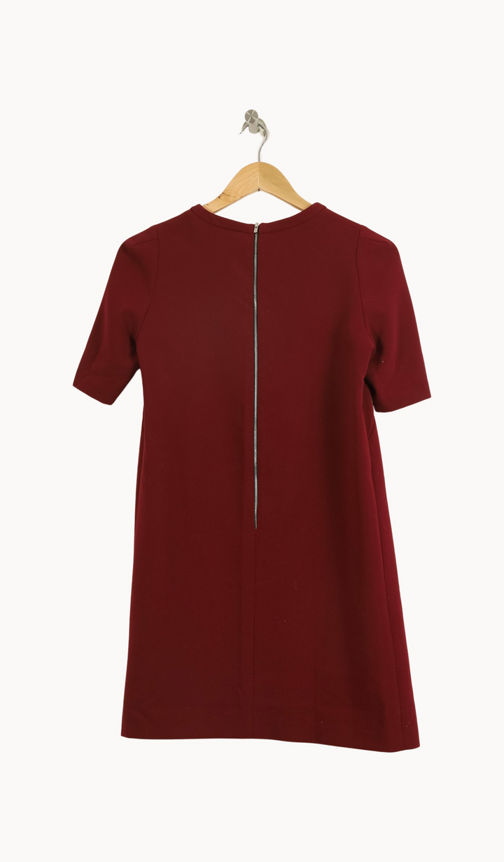 Robe Droite Bordeaux - Taille S/36 de la marque Tara Jarmon | PARAD31402 - Vendu par Paradigme - Image 4