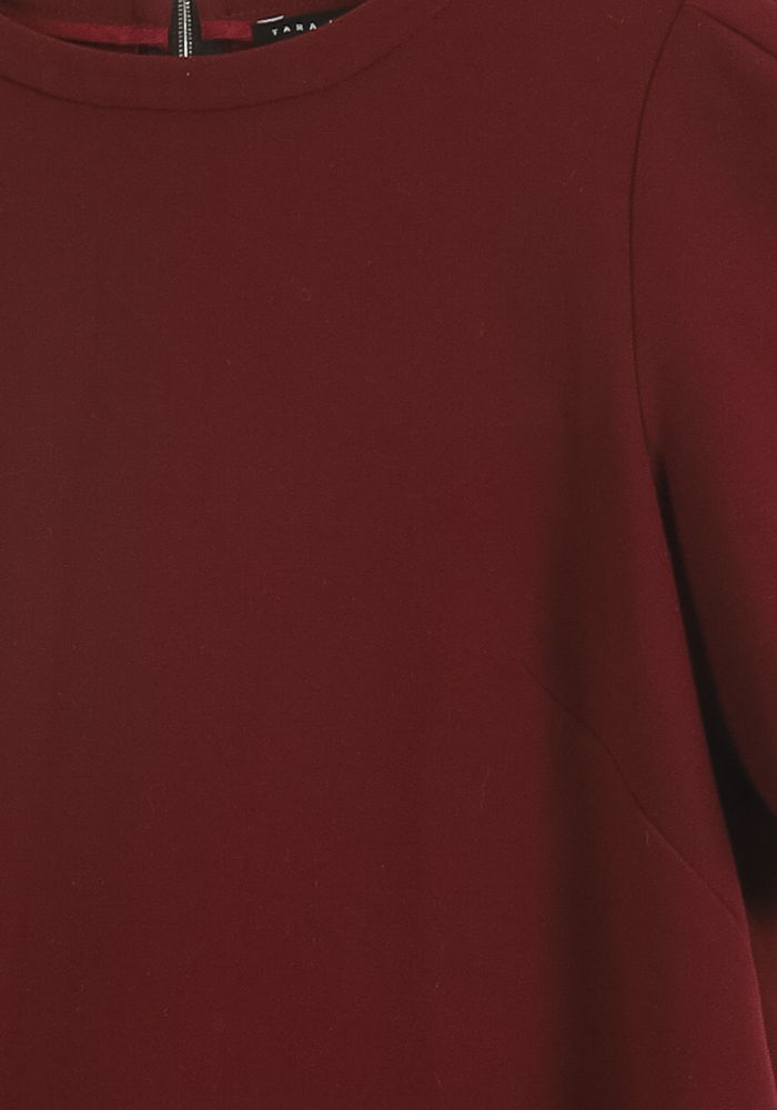 Robe Droite Bordeaux - Taille S/36 de la marque Tara Jarmon | PARAD31402 - Vendu par Paradigme - Image 3