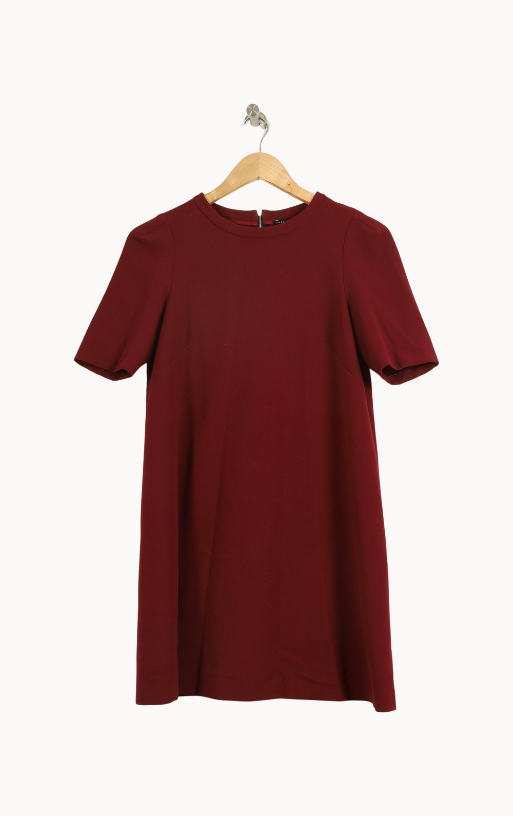 Robe Droite Bordeaux - Taille S/36 de la marque Tara Jarmon | PARAD31402 - Vendu par Paradigme - Image 2