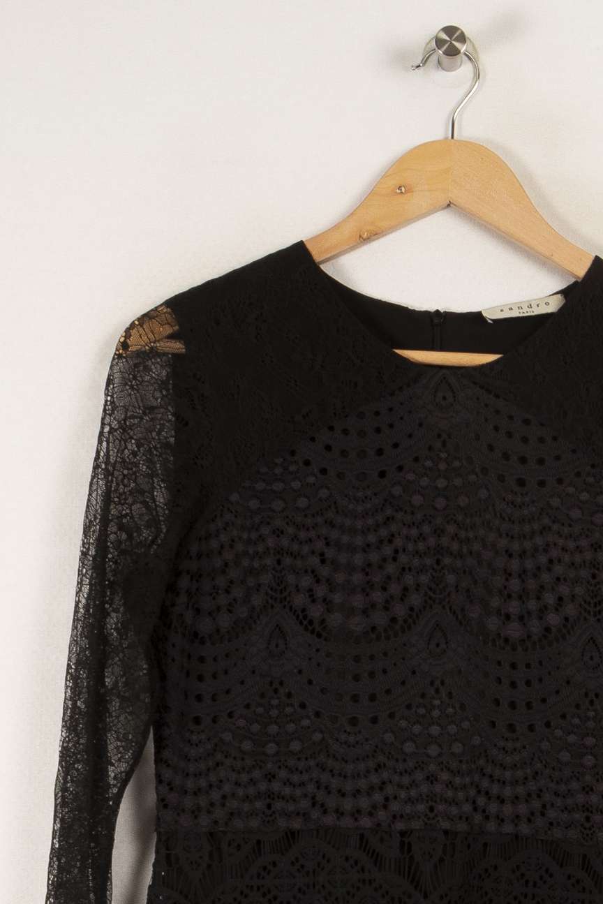Robe noire en dentelle - Taille M/38