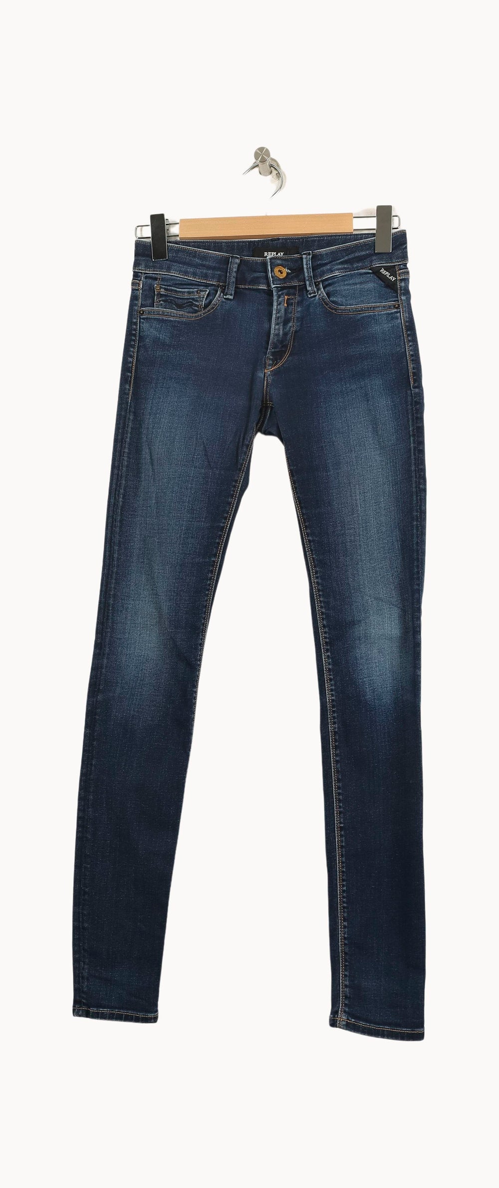 Jean Slim Bleu - Taille S/36 de la marque Replay | PARAD31407 - Vendu par Paradigme - Image 2