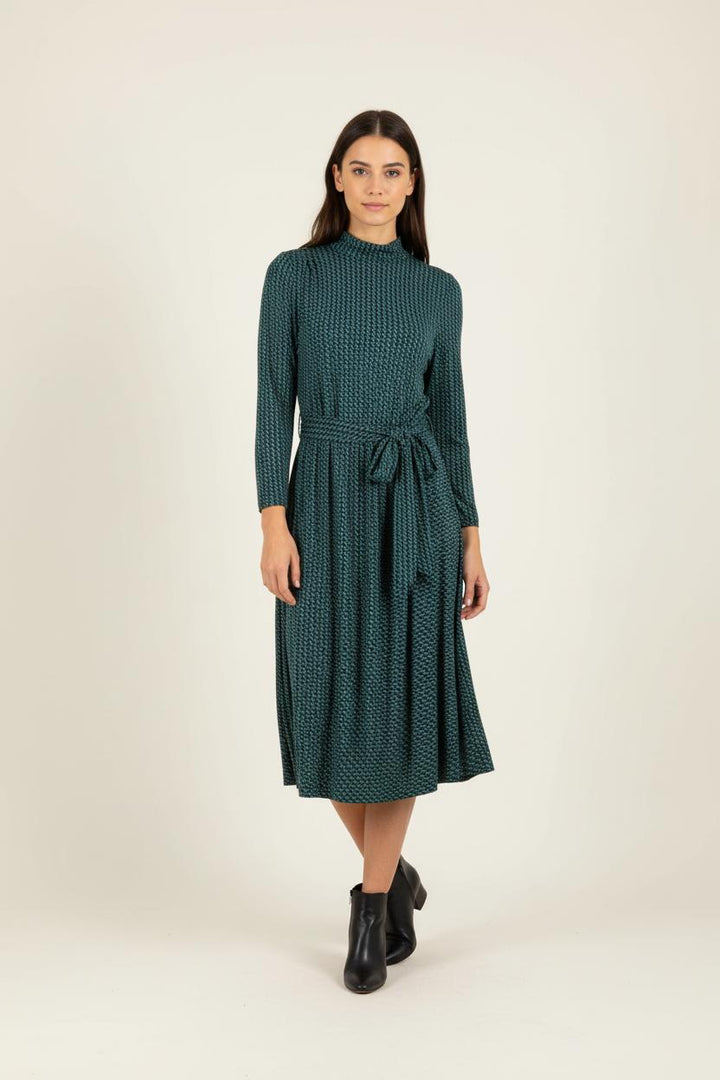 Robe bleue/verte à motifs - Taille M/38