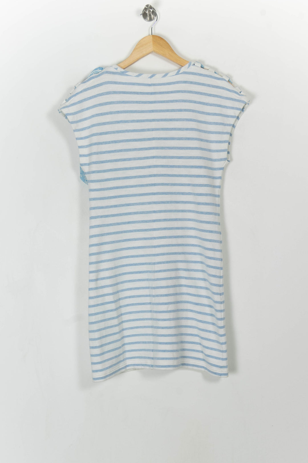 Robe Droite Blanche et Bleue - Taille M/38 de la marque Claudie Pierlot | PARAD31450 - Vendu par Paradigme - Image 4