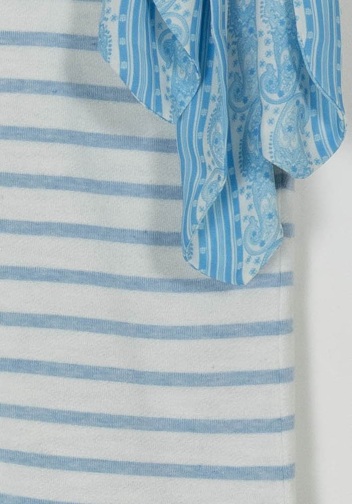 Robe Droite Blanche et Bleue - Taille M/38 de la marque Claudie Pierlot | PARAD31450 - Vendu par Paradigme - Image 3