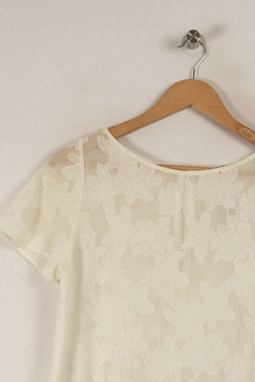 Robe blanche en dentelle - Taille S/36 de la marque ZAPA | PARAD31475 - Vendu par Paradigme - Image 2