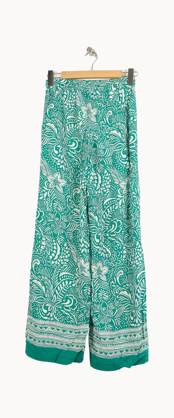 Pantalon Large Vert et Blanc - Taille M/38 de la marque La Fée Maraboutée | PARAD31478 - Vendu par Paradigme - Image 4