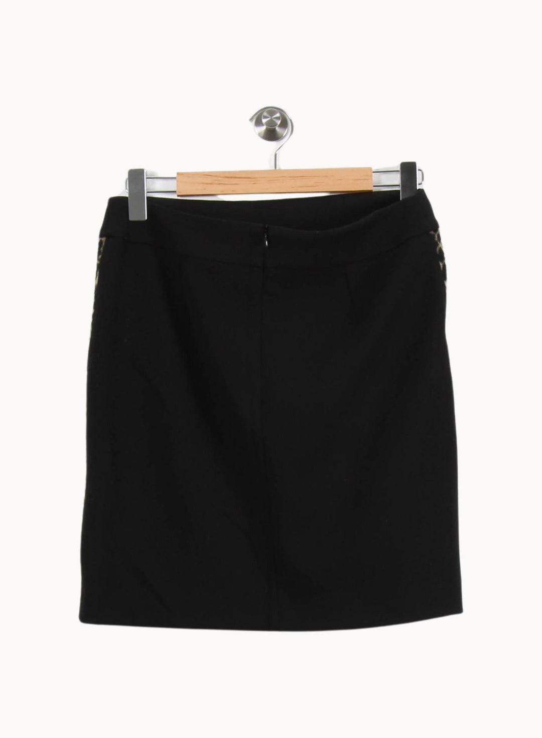 Jupe Courte Noire et Léopard - Taille L/40 de la marque Caroll | PARAD31501 - Vendu par Paradigme - Image 4