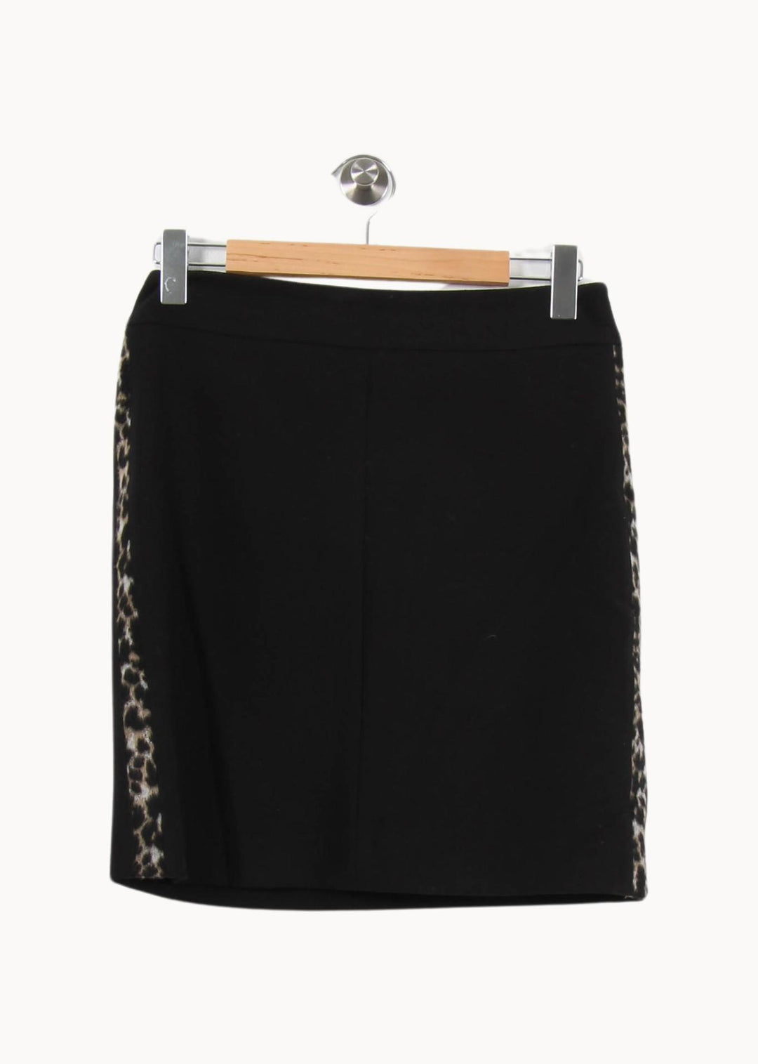 Jupe Courte Noire et Léopard - Taille L/40 de la marque Caroll | PARAD31501 - Vendu par Paradigme - Image 2