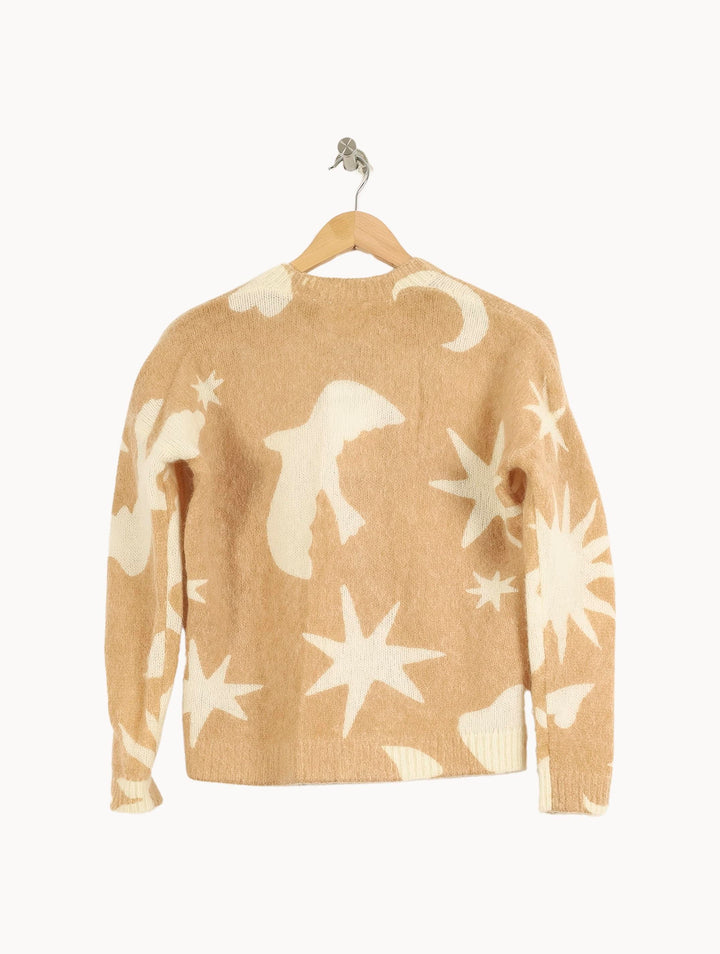 Pull Marron et Blanc - Taille XS/34 de la marque Sézane | PARAD31505 - Vendu par Paradigme - Image 4