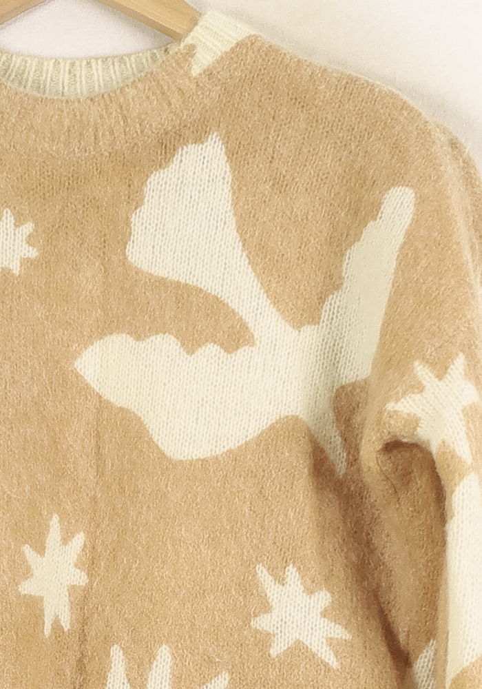 Pull Marron et Blanc - Taille XS/34 de la marque Sézane | PARAD31505 - Vendu par Paradigme - Image 3