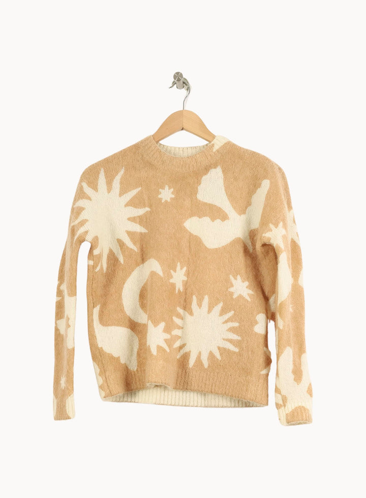 Pull Marron et Blanc - Taille XS/34 de la marque Sézane | PARAD31505 - Vendu par Paradigme - Image 2