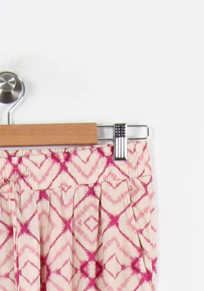 Pantalon Large Rose et Blanc - Taille L/40 de la marque La Fée Maraboutée | PARAD31507 - Vendu par Paradigme - Image 3