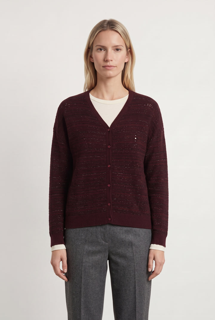 Cardigan Bordeaux - Taille S/36 de la marque Bérénice | PARAD31564 - Vendu par Paradigme - Image 1