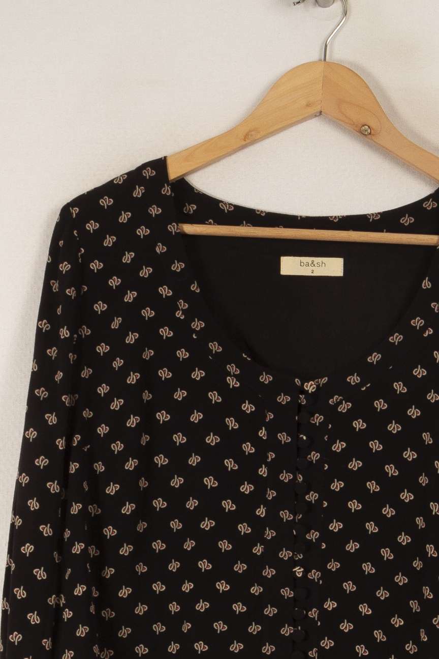 Robe noire - Taille M/38 de la marque ba&sh | PARAD31571 - Vendu par Paradigme - Image 2