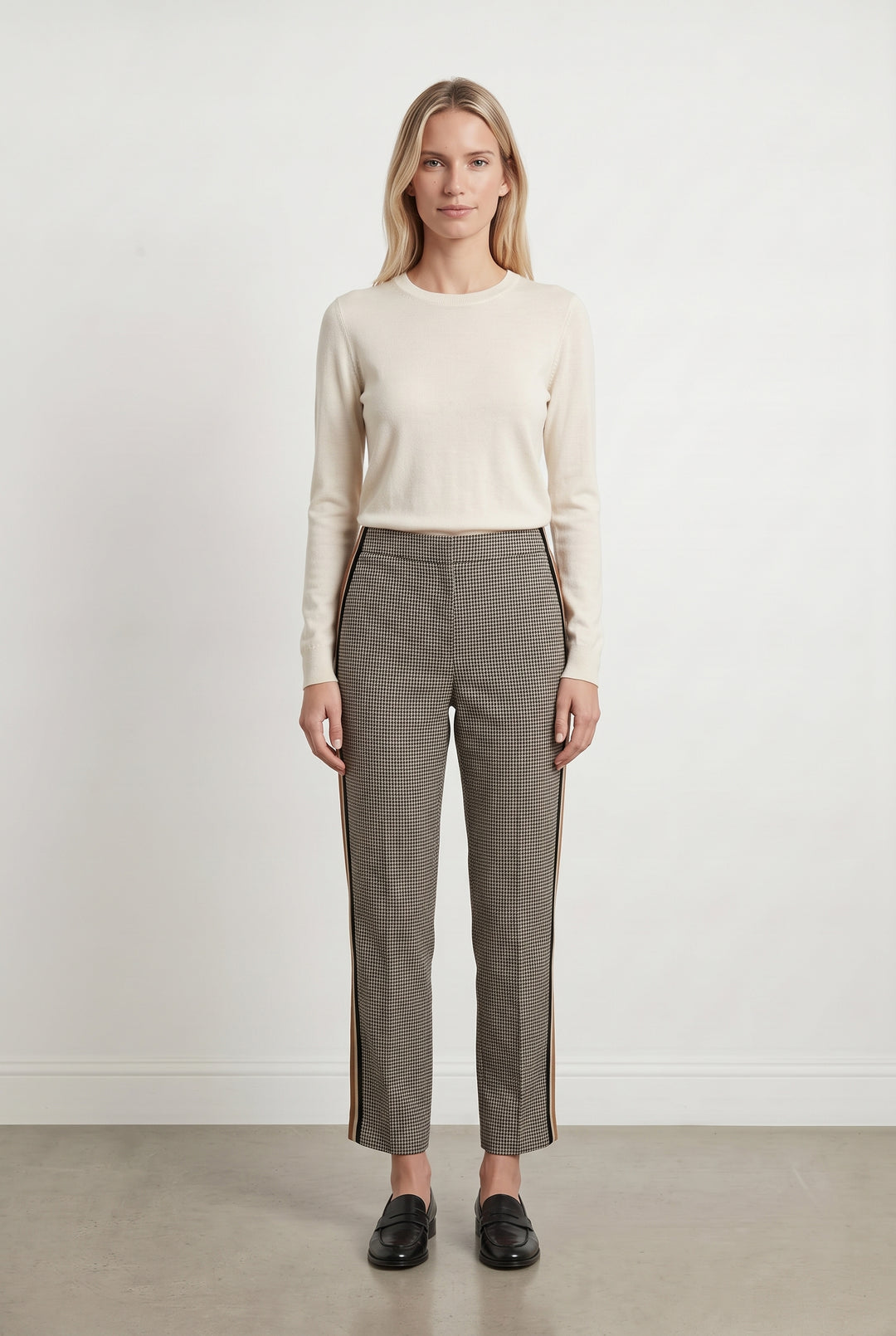 Pantalon Carreaux Marron et Noir - Taille S/36 de la marque Sandro | PARAD31619 - Vendu par Paradigme - Image 1