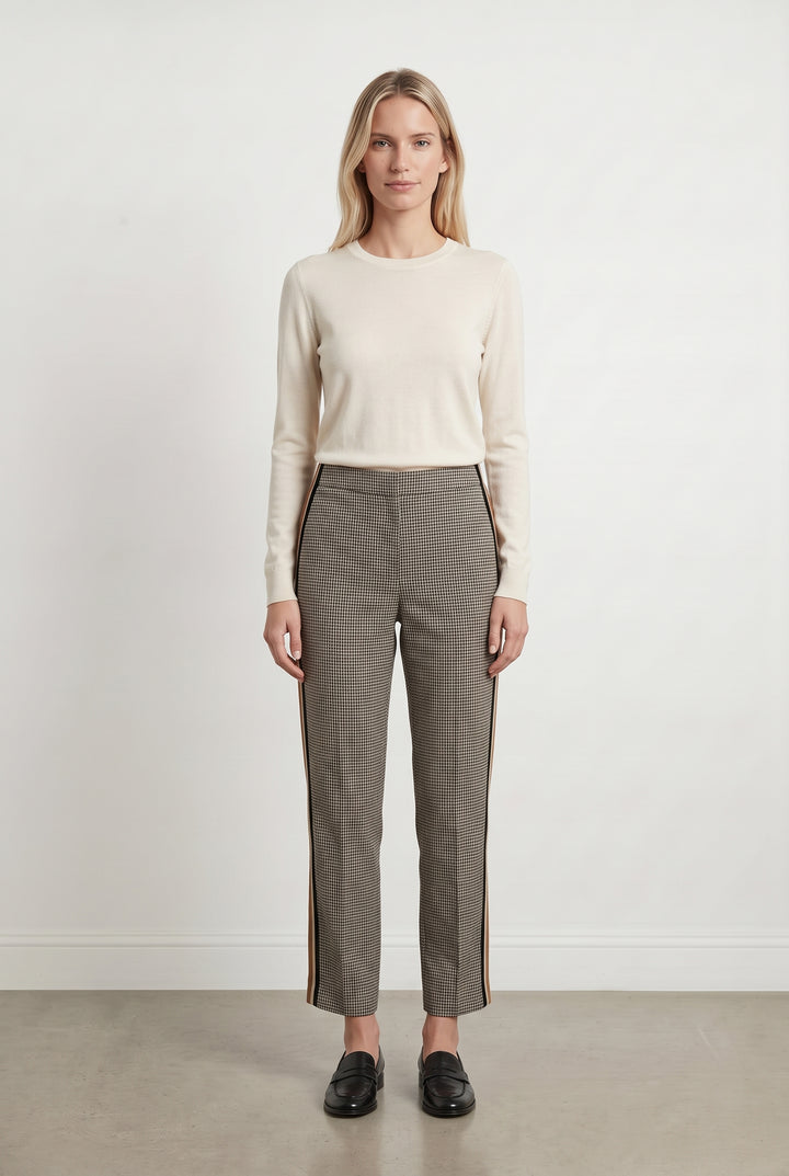 Pantalon Carreaux Marron et Noir - Taille S/36 de la marque Sandro | PARAD31619 - Vendu par Paradigme - Image 1