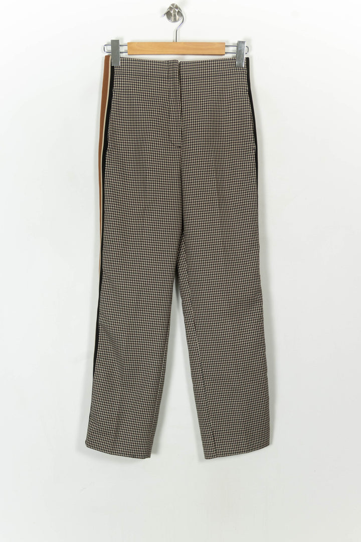 Pantalon Carreaux Marron et Noir - Taille S/36 de la marque Sandro | PARAD31619 - Vendu par Paradigme - Image 2