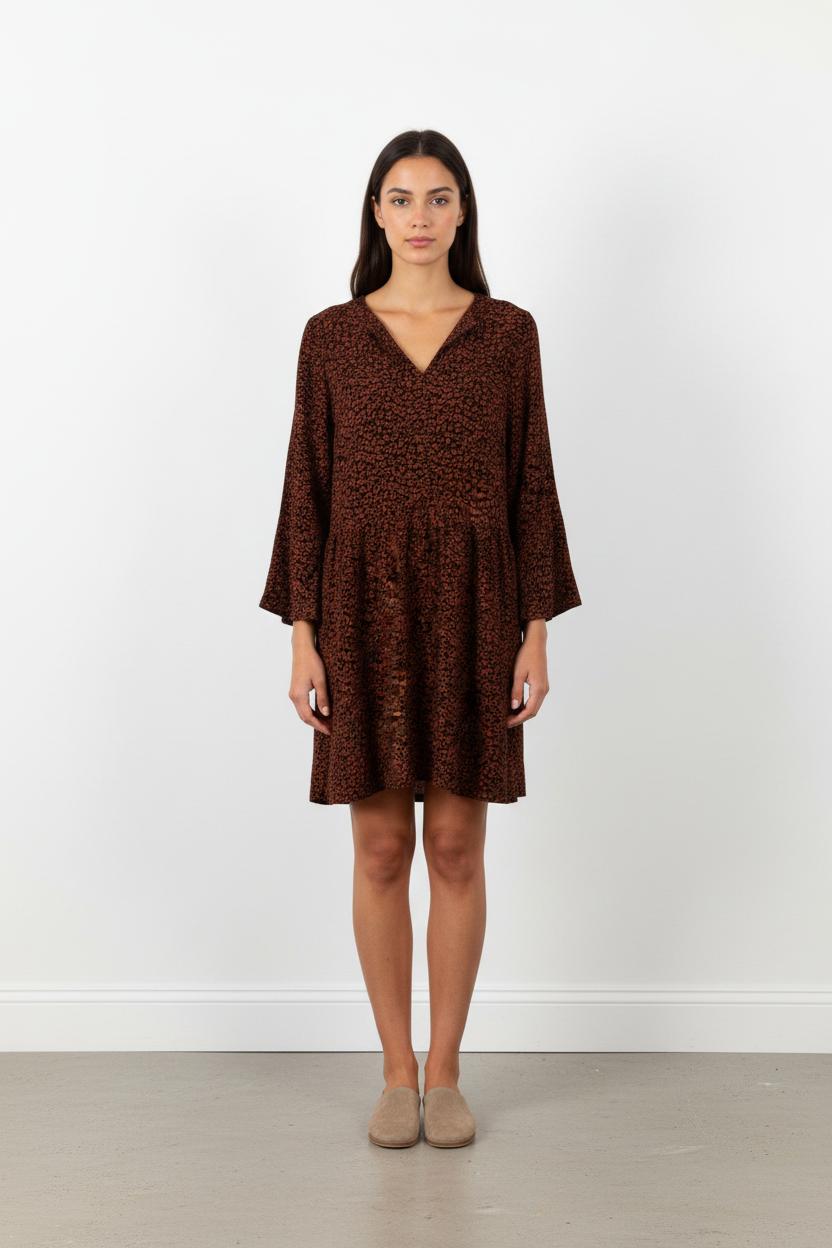 Robe Marron et Noir - Taille L/40