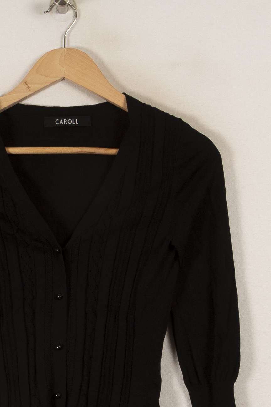 Cardigan noir - Taille S/36 de la marque Caroll | PARAD31706 - Vendu par Paradigme - Image 2