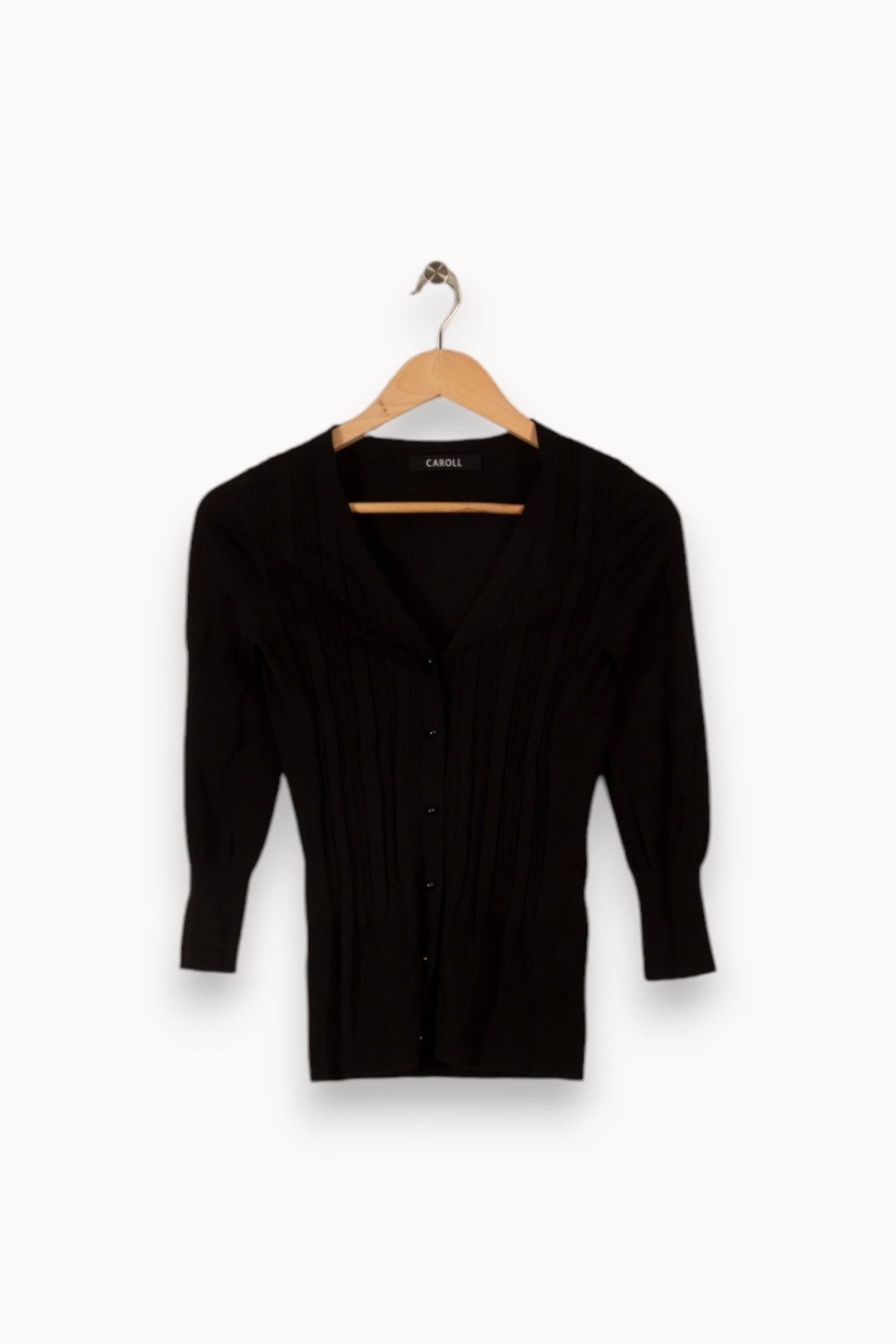 Cardigan noir - Taille S/36 de la marque Caroll | PARAD31706 - Vendu par Paradigme - Image 1