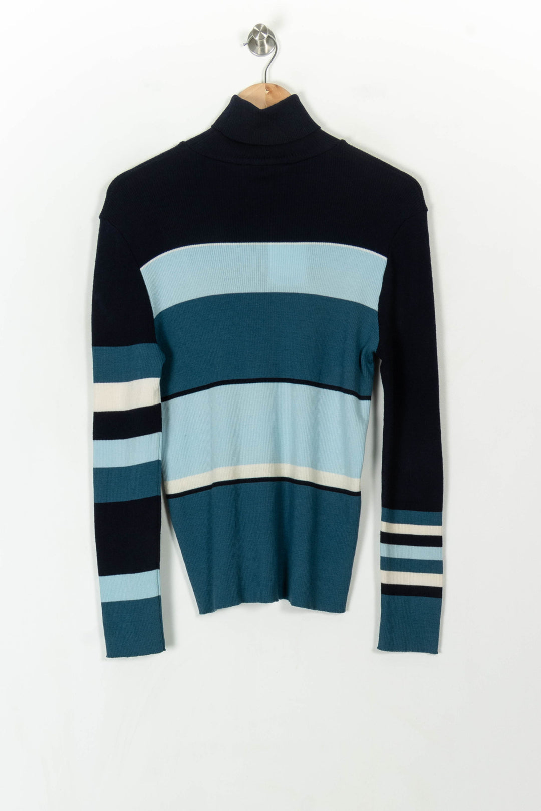 Pull Col Roulé Bleu et Blanc - Taille M/38 de la marque La Française | PARAD31823 - Vendu par Paradigme - Image 5